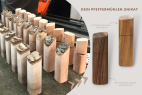 Geschenkset Pfeffermühle MEIN GENUSS Regionale Pfeffermühlen aus heimischem Holz