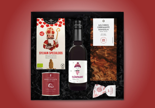 Weihnachts-Geschenkbox rot