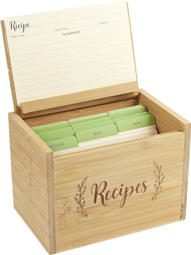 Bamboo Recipe Box Set