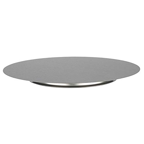 APS 46 Konditorplatte, Kuchenplatte aus Edelstahl, Tortenplatte für Konditoren, schwarze oder weiße Servierplatte für Torten, Durchmesser Ø 31 cm, Silber