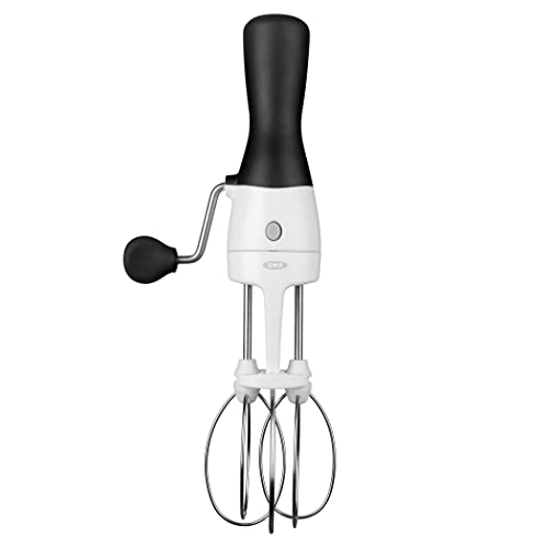 OXO Good Grips Mechanischer Handmixer aus Edelstahl, Braun