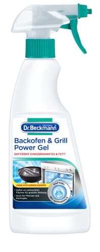 Dr. Beckmann Backofen & Grill Power-Gel | Backofenreiniger mit Schnellwirkformel | auch für Eingebranntes auf Pfannen und Kaminglas | 375 ml