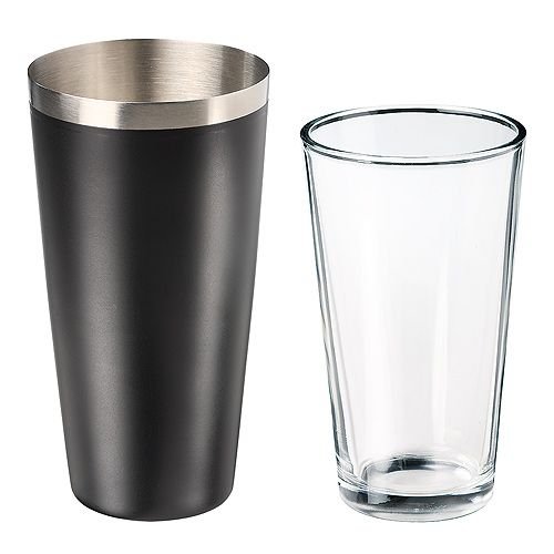 Professioneller Boston Shaker mit Rührglas 700 ml - Cocktailshaker aus Edelstahl mit Kälteschutz-Antirutschbeschichtung - Bar Zubehör für zu Hause - Geschenkidee für Männer & Frauen