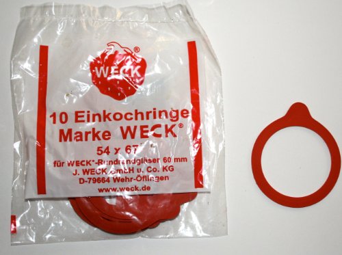 20 Einkochringe / Weckringe / Einmachringe 54x67 mm für Mini-Weckgläser / Rundgläser 60 mm