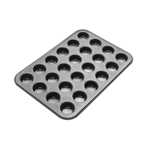 Zenker 6541 Black Metallic 24er Mini-Muffinform – Antihaftbeschichtet für perfekte Mini-Muffins, Ø 4,5 cm, Made in Germany