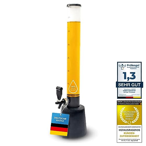 XXL Trinksäule Biersäule Biertower Party Bier Zapfsäule mit Zapfhahn (3,5 Liter)