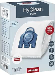 Miele Original Zubehör - Staubsaugerbeutel HyClean GN / Schließt den Staub sicher im Staubsauger ein / Automatischer Beutelverschluss / Höchste Effizienz auch bei niedrigen Wattzahlen (9917730)