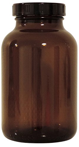 Mikken braunes Apothekerglas 1x 1000ml mit Schraubverschluss, made in Germany