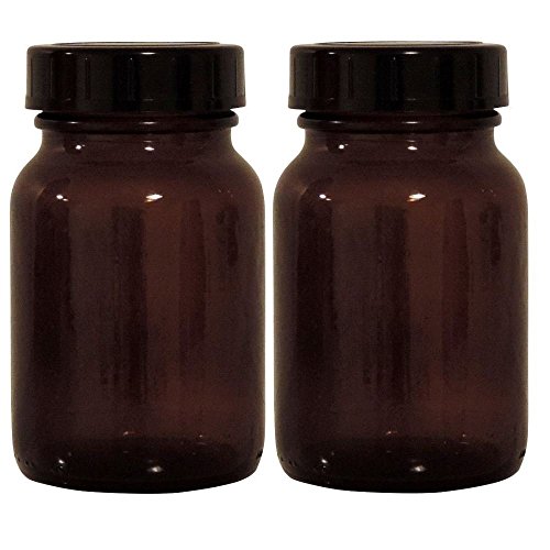 Mikken braunes Apothekerglas Set 2x 250ml inkl. Schraubverschluss & Etiketten made in Germany, Braun