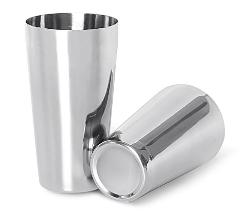 LANZON Boston Cocktail-Shaker: 2-teiliger Edelstahl Boston-Shaker Set, 500ml + 750ml Cocktailshaker Barset für alle Professionelle Barkeeper und Zuhause Cocktail Liebhaber