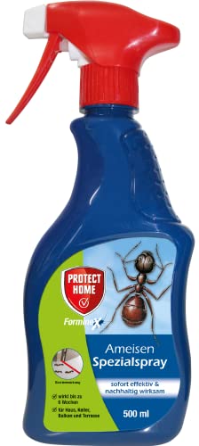 PROTECT HOME Ameisen Spezialspray, Ameisenspray mit Sofort- und Langzeitwirkung für Innen und Außen, 500 ml Sprühflasche