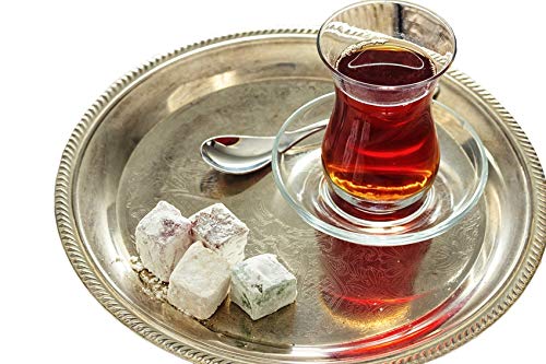 Topkapi - 18-tlg Türkisches Tee-Set Ajda-Sultan, 6 Teegläser, 6 Untersetzer, 6 Teelöffel, Komplett-Set