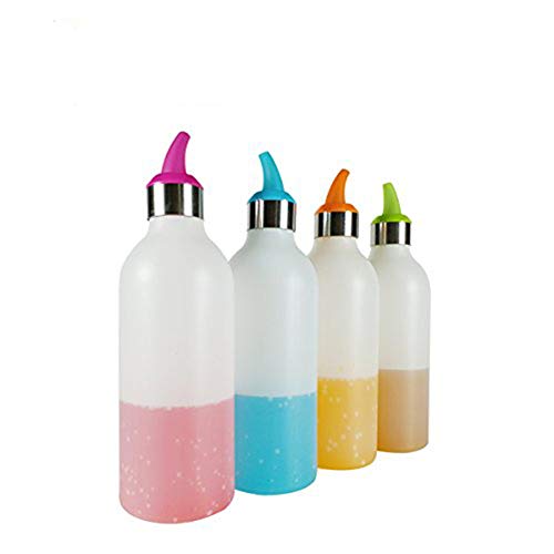 Quetschflasche,Squeeze Bottles, Jam Squeeze Flasche Kochen 450ml Speisewürze Flaschen für Sirup, Soße, Ketchup, Dressing, zur Aufbewahrung,Set 4