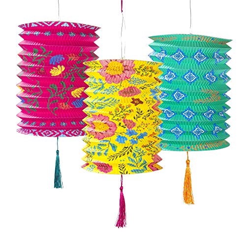 Talking Tables PAPERLANTERN Paper Lanterns 3Pk, Papier, Boho Papierlaternen, 3 Stück