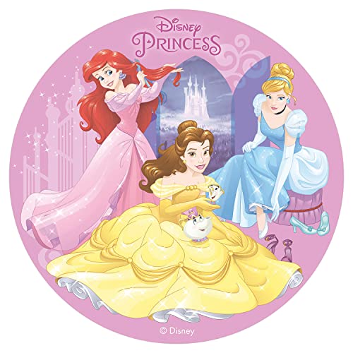 Dekora - 114377 Disney Prinzessinnen Tortenaufleger aus Esspapier|aus Reispapier|, Rosa - 20cm