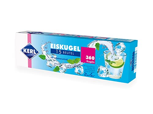 KERL Eiskugel-Beutel für 360 Eiskugeln, Selbstverschluss, Blau