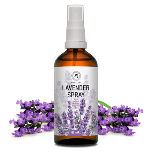 Lavendel Aromaspray 100ml - Aromatisches Spray - Lavendel Kissenspray - Raumspray mit Lavendel Ätherisches Öl - Aromatisches Spray für Entspannung - Beruhigung - für Yoga - Lavendelkissen Spray