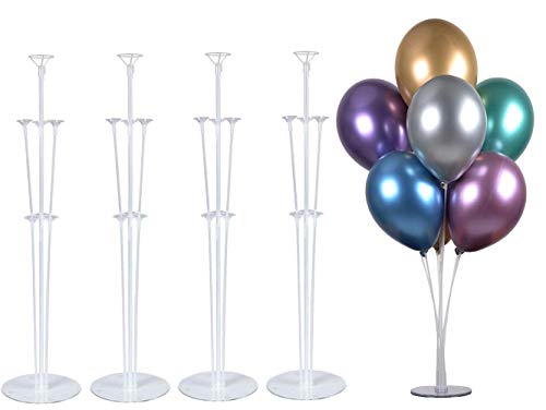 PILIN Ballonhalter Wiederverwendbare Set Ballonhalter, Ballon Stand Dekoration Set,passende für den Einsatz mit jedem Urlaub Szene(4pcs)