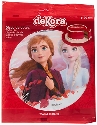 Dekora - 114383 Disney Die Eiskönigin Tortenaufleger aus Esspapier|aus Reispapier|, 20 cm