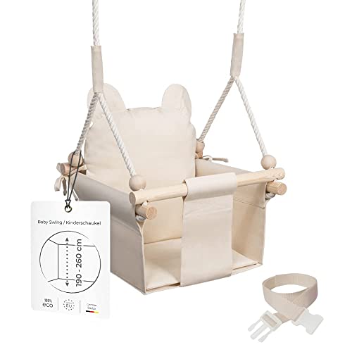 MAMOI® Babyschaukel, Baby schaukel Indoor, Kinderschaukel aus Holz, Holzschaukel für Kinder, Schaukeln für türrahmen, Swing, Kleinkinderschaukel für Kinderzimmer