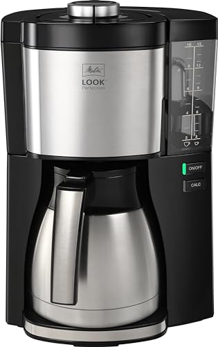 Melitta Look Perfection - Filterkaffeemaschine - mit Thermokanne - Tropfstopp - 10 Tassen - Schwarz (1025-16)