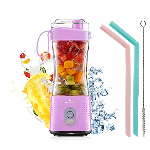 Smoothie Maker to go,Vaeqozva 380ml Tragbarer Mixer Mixer Smoothie Maker Klein,Portable Blender USB Wiederaufladbarem,Mini Mixer für Shake und Smoothies,Mini Standmixer für Saft Marmelade,Rosa