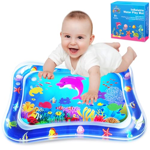 ZMLM Baby Bauch-Zeit Wassermatte: Kleinkind Spielzeug Geschenk Aktivität Spielmatte Aufblasbare sensorische Spielmatte Babys Belly Time Pat Indoor Kleines Pad für 3 6 9 Monate Neugeborenes Jungen