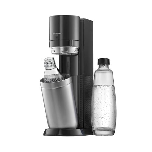 SodaStream Wassersprudler DUO Umsteiger ohne CO2-Zylinder, 1x 1L Glasflasche und 1x 1L spülmaschinenfeste Kunststoff-Flasche, Höhe: 44cm