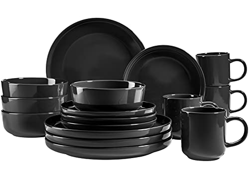 Eleganz pur: Schwarzes stilvolle Tischmomente Geschirr für