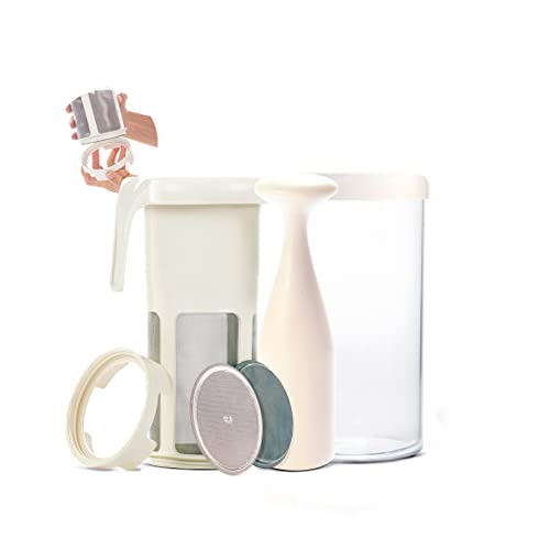 Vegan Milker MÜLSI Pflanzenmilchbereiter, Sojamilch Maschine, Nussmilchbereiter, Pflanzenmilch Maker, Mandelmilchbereiter, Hafermilch, multifunktional Filtersiebe 800 ml