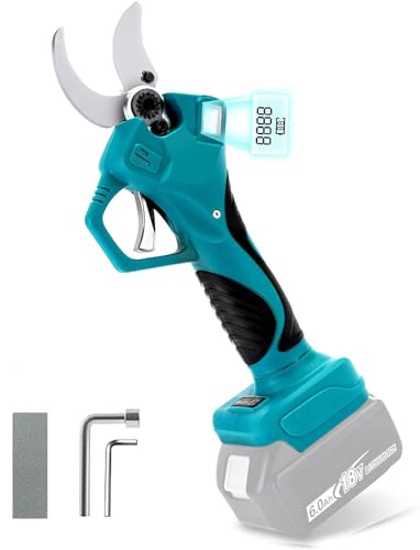 Akku-Elektrische Professionelle Baumschere für Makita 18V Batterie mit LCD Anzeige Max 40mm Schneiddurchmesser (Batterie ist nicht enthalten)