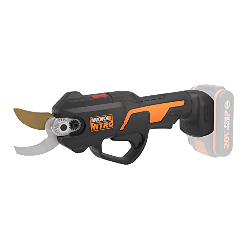 Worx NITRO WG330E.9 Akku Astschere 20V - Müheloses Schneiden dank elektrischen Antrieb, Bürstenloser Motor, ohne Akku und Ladegerät, Schwarz/Orange