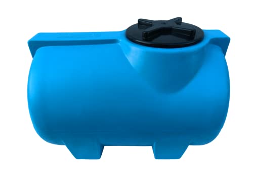 Varile 85L Trinkwassertank | BPA-Frei | integriertes 3/4" Messinggewinde | Made in EU | Lebensmittelgeeignet | Horizontal (Blau)