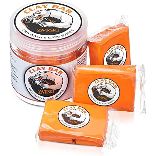 Zavrski Reinigungsknete Auto Car Clay Bar 3PCS 100g Reinigungsmasse Lackreinigungsknete zur Lackpflege und Felgenreinigung