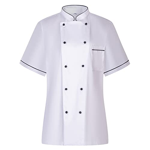 MISEMIYA - Küchenjacke für Damen - Uniformen Chef Damen Jacke Damen Küche - Ref.849B, Blanco, Medium