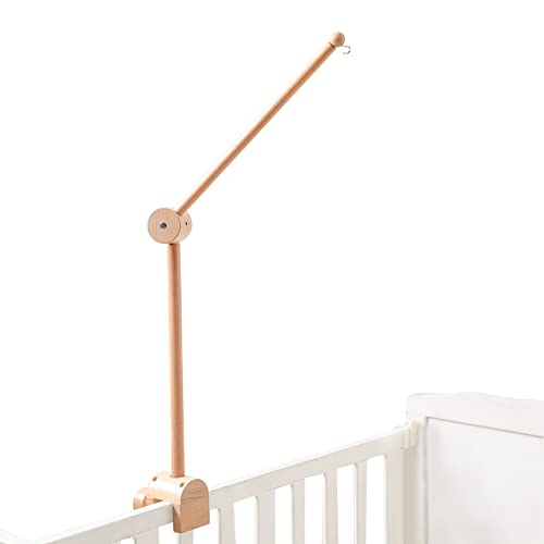 Mobile Halterung Holz für Babybett, Mobile Halterung Wickeltisch für Kinderzimmer-Dekoration, Angepasst Mobile Halter Gestell Stange für Aufhängung Windspiele Bettglocke, Baby Bett Spielzeuge