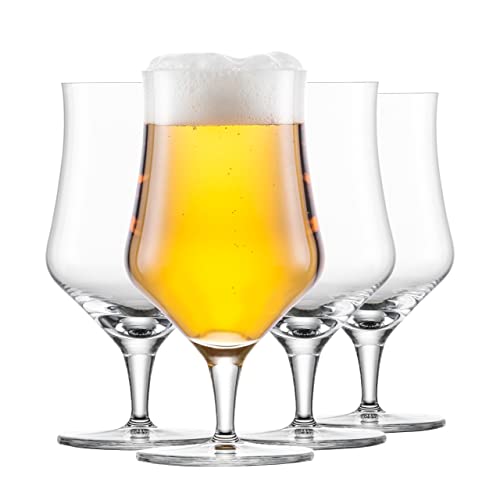 SCHOTT ZWIESEL Universalglas Beer Basic 0,3 (4er-Set), klassisches Bierglas für Craft Beer, spülmaschinenfeste Tritan-Kristallgläser, Made in Germany (Art.-Nr. 130013), Kristall