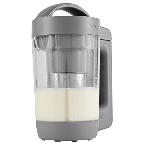 Petra PT5258WELVDEEU10 Pflanzenmilchbereiter Vegane Milchmaschine - 1.6L BPA-frei Durchsichtiges Krug, One Touch-Steuerung, Hausgemachte milchbereiter, Mixer Mit Filtersieb, Hafer, Reis, Mandelmilch