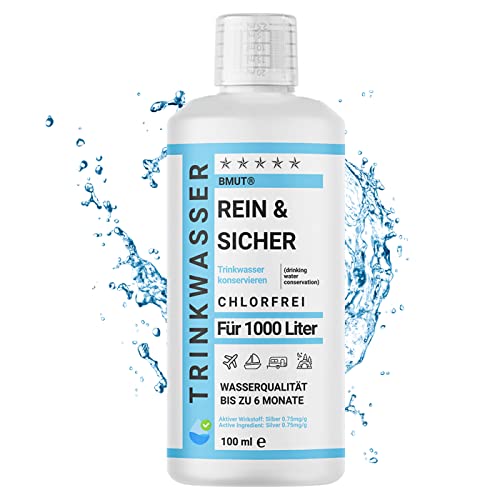 1x 100ml Trinkwasseraufbereitung Konservierung für 1000 Liter verhindert Keime – Rein & Sicher – Wohnwagen, Camping, Tank, Outdoor, Notfall