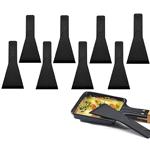 Raclette Schieber,Raclette Spatel,Raclette Pfannenwender Küchenwerkzeuge,8PCS Küchenutensilien für Antihaft Pfannen Käse Grills Gourmet Bretter Bratpfannen Fondue