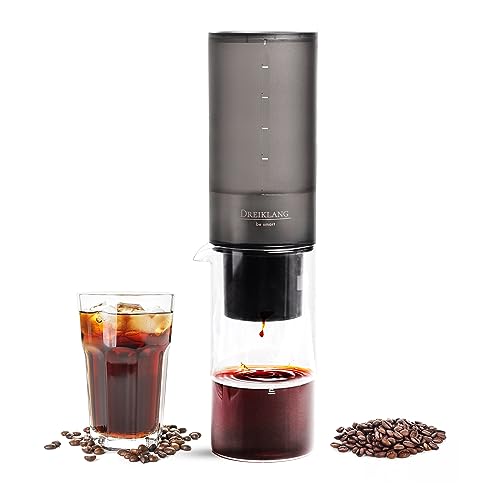 Dreiklang - be smart® Cold Brew Drip Coffee Maker - modernes schlankes Design Kaffeebereiter kaltgebrühter Kaffee, Kaffeemaschine präzise, sanft und schnelle Kaltextraktion zu Immersion, 400 ml