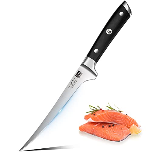 SHAN ZU Filetiermesser 7 Zoll - Randentbeinung von Fisch und Fleisch, professionelles Fischmesser
