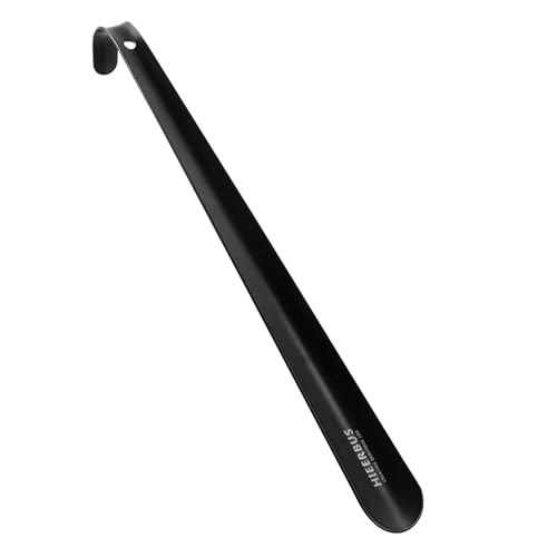 HieerBus Schuhlöffel Edelstahl Lang 42cm Schuhanzieher Lang Metall Shoehorn Sehr Stabil Mit Ergonomischer Form Sehr Stabile Ausführung Ideal für Reisen - Mann, Frauen, Kinder, Senioren