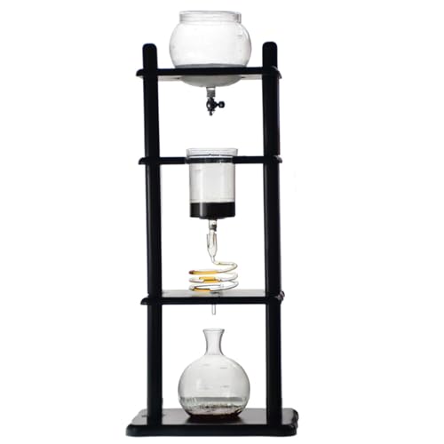 Cold Drip Kaffeemaschine, Eiskaffee, Kaltbrühturm, 1000 ml, mit verstellbarem Tropfer, langsames Tropfen, Eiskaffeemaschine für Zuhause, Büro, Kaffeeliebhaber, Einweihungsgeschenk