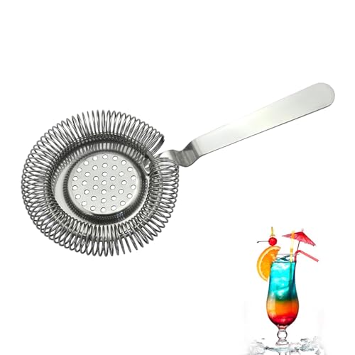 Cocktail Strainer, Barsieb, Cocktail-Sieb, Cocktail Edelstahl-Bar-Sieb, Barsieb aus Edelstahl, Barkeeper Sieb, Professionelle Filter Tool Für Den Gewerblichen Barkeeper Oder Den Heimgebrauch (Silver)