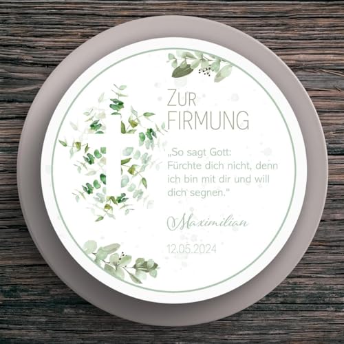 Tortenaufleger Firmung Kreuz #1 Name & Datum (20cm)