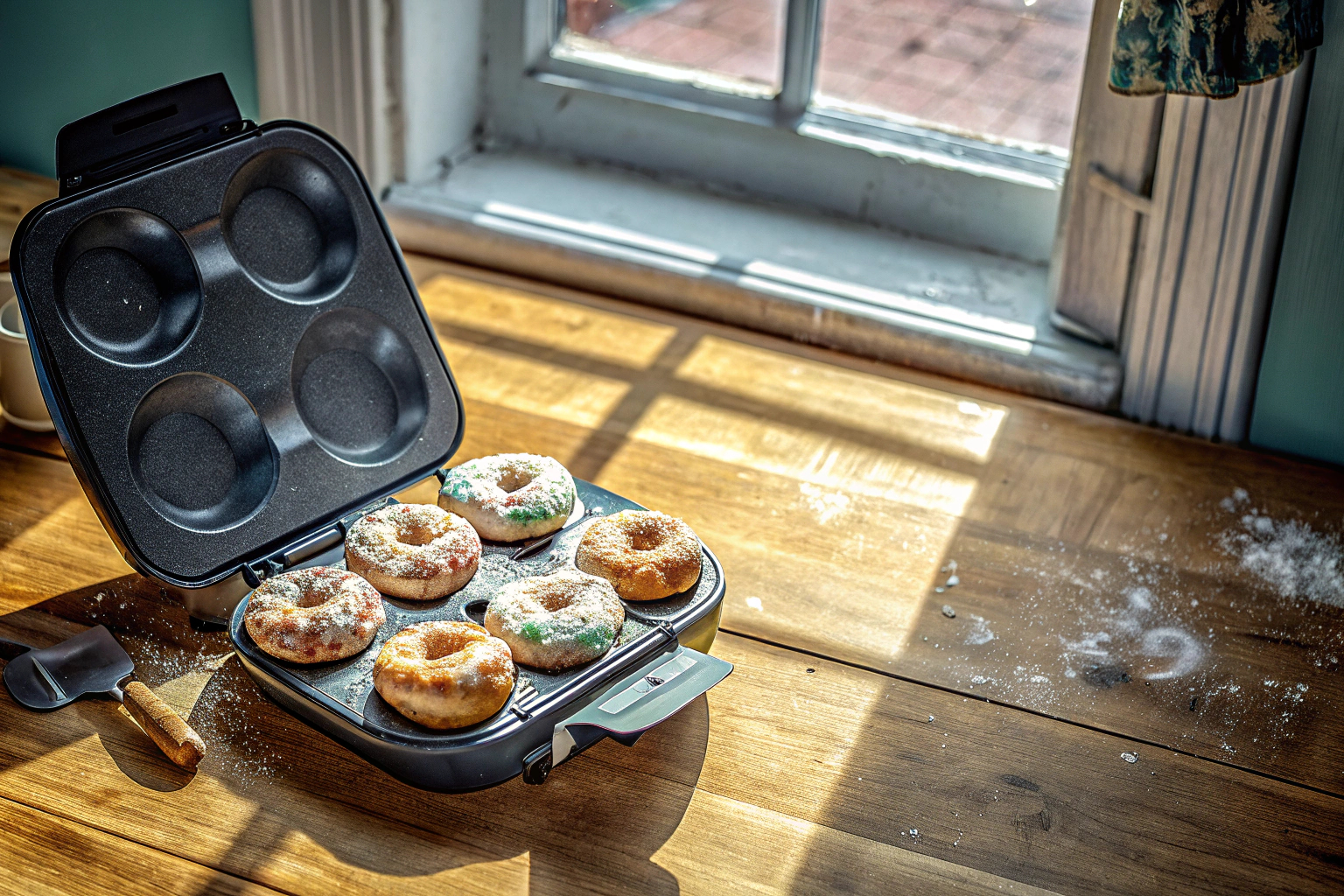 Bestron Donut Maker im Retro Design - für köstliche Donuts