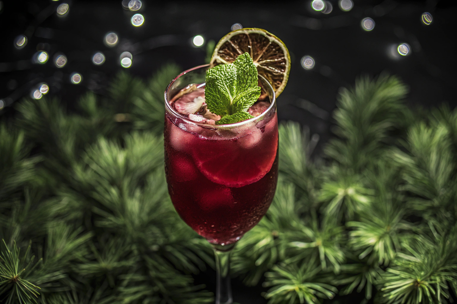 Cocktail mit Fruchtdeko