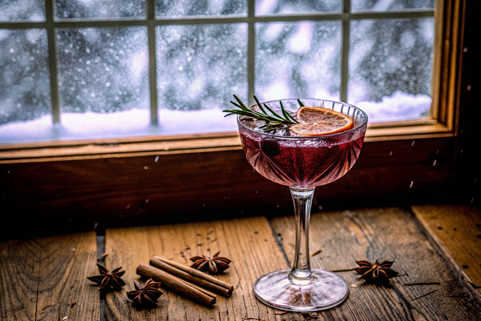 Weihnachtlicher Cocktail im Glas