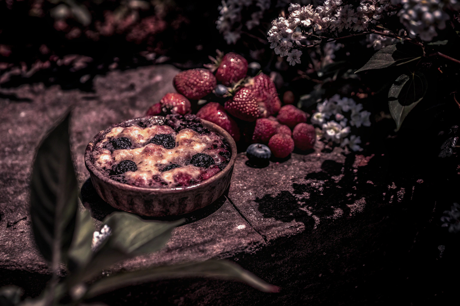 Sommerlicher Beeren-Crumble